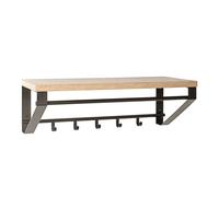 Patère Murale Design "Kare" 70cm Naturel & Noir