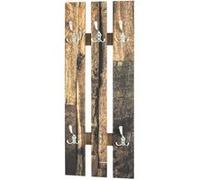 HAKU Porte-manteau mural Optique INOX Motif Aluminium MDF L40×H100×P9 cm Style moderne