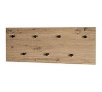 HAKU Möbel Warderobe Murale chêne Clair, Noir, MDF, Métal - Dim.: L 80 x H 30 x P 5 cm, Style: Moderne