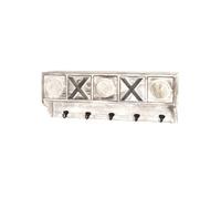 HAKU Möbel garderobe Murale Vintage, Bois Massif, métal - Dim.: L 65 cm x H 25 cm x P 15 cm, Style: Industrial