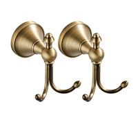 Patère murale en laiton robuste à double broche pour écharpe, sac, serviette, chapeau, serviette murale pour chapeau, vêtements, quincaillerie en métal
