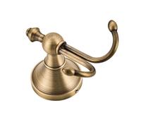 Patère murale en laiton robuste à double broche pour écharpe, sac, serviette, chapeau, serviette murale pour chapeau, vêtements, quincaillerie en métal