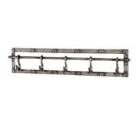 Patère Murale en Métal "5 Crochets" 73cm Anthracite Gris G