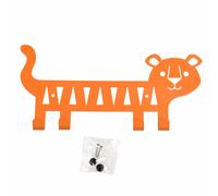 Patère murale en métal Rex London Tigre Orange 2x29,5x15 cm