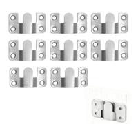 Patère Murale Invisible Acier 8-Pack Support Patère Murale Invisible | Acier inoxydable pour robuste, support lourd, design invisible, pour idéal miroirs, étagères flottantes(Stainless)