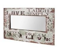 HAKU Möbel garderobe Murale Motif, Vintage, MDF, métal, Miroir - Dim.: L 80 cm x H 52 cm x P 10 cm, Style: Industrial