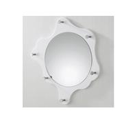 Patère Murale & Miroir "6 Crochets" 56cm Blanc