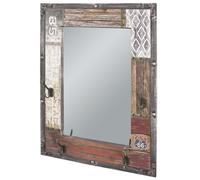Patère Murale & Miroir "Route" 75cm Naturel
