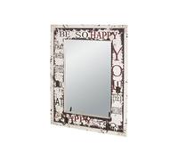 HAKU Möbel garderobe Murale Vintage, MDF, métal, Miroir - Dim.: L 55 cm x H 75 cm x P 8 cm, Style: Industrial