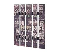 Patere murale optique vintage brun fonce, L70 x H100 x P9 cm --