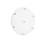 HAKU Möbel garderobe Murale chromé, Blanc, MDF, métal - Dim.: P 5 cm x Ø 35 cm, Style: Modern