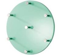 HAKU Möbel garderobe Murale chromé, Menthe, MDF, métal - Dim.: P 5 cm x Ø 35 cm, Style: Modern