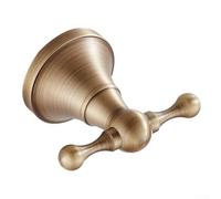 Patère murale simple en laiton antique avec kit d'installation pour salle de bain, couloir ou entrée - Matériel décoratif pour économiser de l'espace