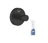 Patère murale Start noir mat + nettoyant GrohClean