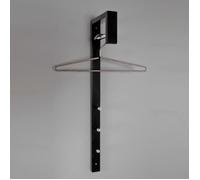 HAKU Möbel garderobe Murale chromé, Noir, métal - Dim.: L 4 cm x H 70 cm x P 20 cm, Style: Modern