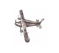 HAKU garderobe Murale Vintage, métal - Dim.: L 55 cm x H 54 cm x P 9 cm, Style: Industrial