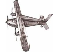 HAKU Möbel garderobe Murale Vintage, métal - Dim.: L 55 cm x H 54 cm x P 9 cm, Style: Industrial