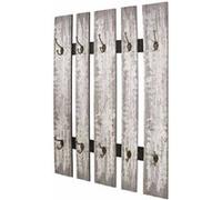 HAKU Möbel garderobe Murale Gris, MDF, métal - Dim.: L 65 cm x H 100 cm x P 9 cm, Style: Industrial