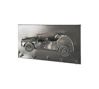 HAKU Möbel garderobe Murale chromé foncé, métal - Dim.: L 35 cm x H 20 cm x P 10 cm, Style: Industrial