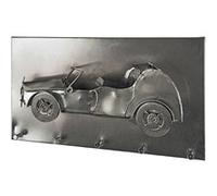 HAKU garderobe Murale chromé foncé, métal - Dim.: L 35 cm x H 20 cm x P 10 cm, Style: Industrial