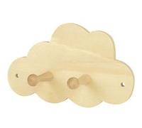 Patère nuage - bois naturel - 13 x 8 x 4.2 cm - personnalisable Beige G