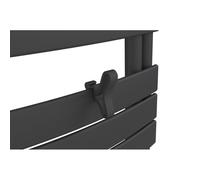 Patère papillon anthracite pour sèche-serviettes lames plates - Atlantic 850216