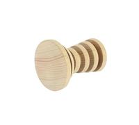 Patère porte cintre 1 tête bois d'hêtre brut RUCHESCANDY, D. 80 x P. 100 mm