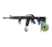 Patère porte-manteau design fusil m16 arme 9 balles crochet G