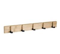 Patère, porte manteau mural rétractable - Bois - 5 crochets - Vivezen