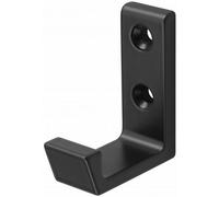 Patère porte-manteaux en aluminium - 1 crochet - noir HERMETA