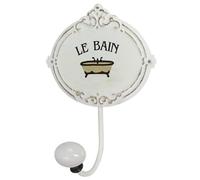 Patère porte-serviette - CHEMIN DE CAMPAGNE - Le Bain - Métal blanc - Porcelaine - Design contemporain