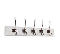 Patere portemanteau bois ceruse blanc 10