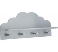 Patère pour enfants "nuage" - gris 22 × 48 cm - Atmosphera créateur d'intérieur
