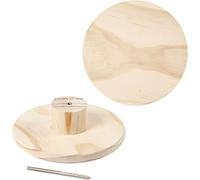 Patère ronde, D 15 cm, profondeur 4,5 cm, pin, 1 pièce