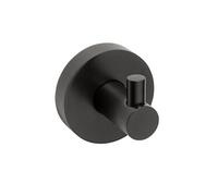 Patère simple murale DARK en laiton noir 5,5cm x 5,5cm x 5cm-Sans adhésive--