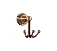 Patère triple rétro MORAVA en bronze 11,5x8,2x11,6 cm