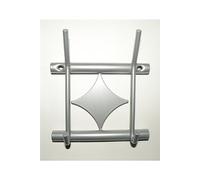 Patere tube d'acier Coloris Alu, L15 x P6 x H16 cm --