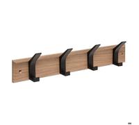 Patère Ziny 4 têtes L45cm bois clair noir - 5five