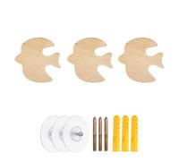 Patères 3 PCS Porte-Manteau Mural en Bois Créatif Oiseau Volant Patères Crochets à Clés Crochets De Porte D'entrée Décoration Murale(Color:Hêtre)