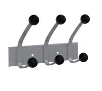 Patères doubles 3 boules gris métal Unilux