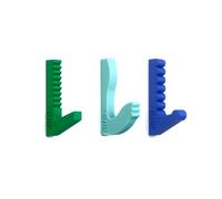 Patères enfant portemanteau design en Plastique Biosourcé, Vert Rose Bleu Clair, Lot de 3, pour Vêtements Accessoires Chapeaux Sacs. Idéal pour la Maison, l'École, le Bureau.