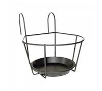 Patères et crochets - Crochet pour pot de balcon - L 23,9 x l 17,3 x H 17,6 cm - Anthracite Gris