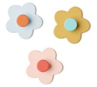 Patères murales fleur mix (3 pièces)