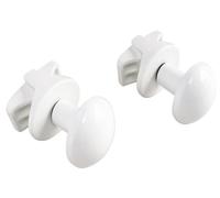 Patères ""O"" blanches à vis pour sèche-serviette à tubes ronds