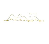 Patères Porte-manteau mural créatif et léger, crochet de rangement for chapeaux et clés Crochets de rangement pour la maison(Gold,Grand)