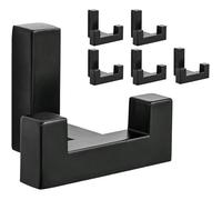 Patères Tetris - Ulisem - Lot de 6 - Alliage de zinc noir - Pour panneaux acoustiques