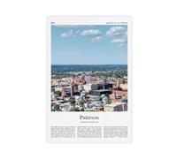 Paterson Impression couleur Paterson Real Photo Poster de voyage Cadeau New Jersey États-Unis États-Unis Voyage Minimal Impression sur toile Déco Impression sans cadre 30,5 x 45,7 cm