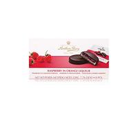 Pâtes d'amande avec rembourrage et revêtement chocolat Anton Berg, framboise en orange (8 pièces/220 g) Spécialité danoise