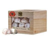 Pâtes d'Amande Siciliennes Artisanales, coffret cadeau en bois, emballées en portions individuelles assorties, douceurs Siciliennes aux amandes, sans gluten, 600g