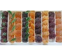 Pâtes de fruits 1 Kg I saveurs ( fraise, poire, cerise noire, ananas, framboise, abricot, orange, mangue, cassis) I Coffret cadeau I Pates De Fruits Naturelles I pâte de fruits Artisanales I Sport I